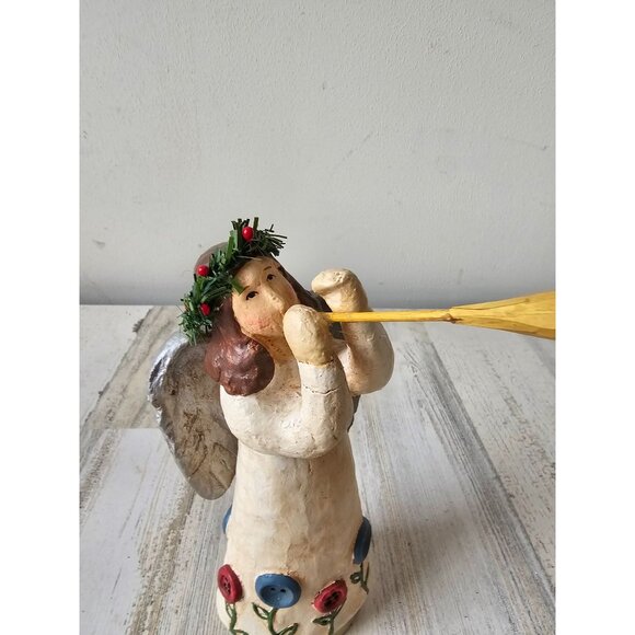 Midwest cannon falls angel trumpet cherub figurine statue Xmas decor spring flow - Picture 2 of 9